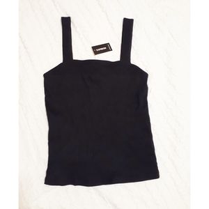 Ribbed Black Tank Top